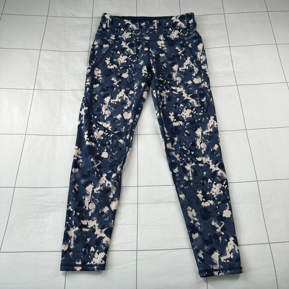 Sweaty Betty Leggings Womens Small Blue Power 7/8 Athletic Tie Dye Watercolor - Picture 1 of 11